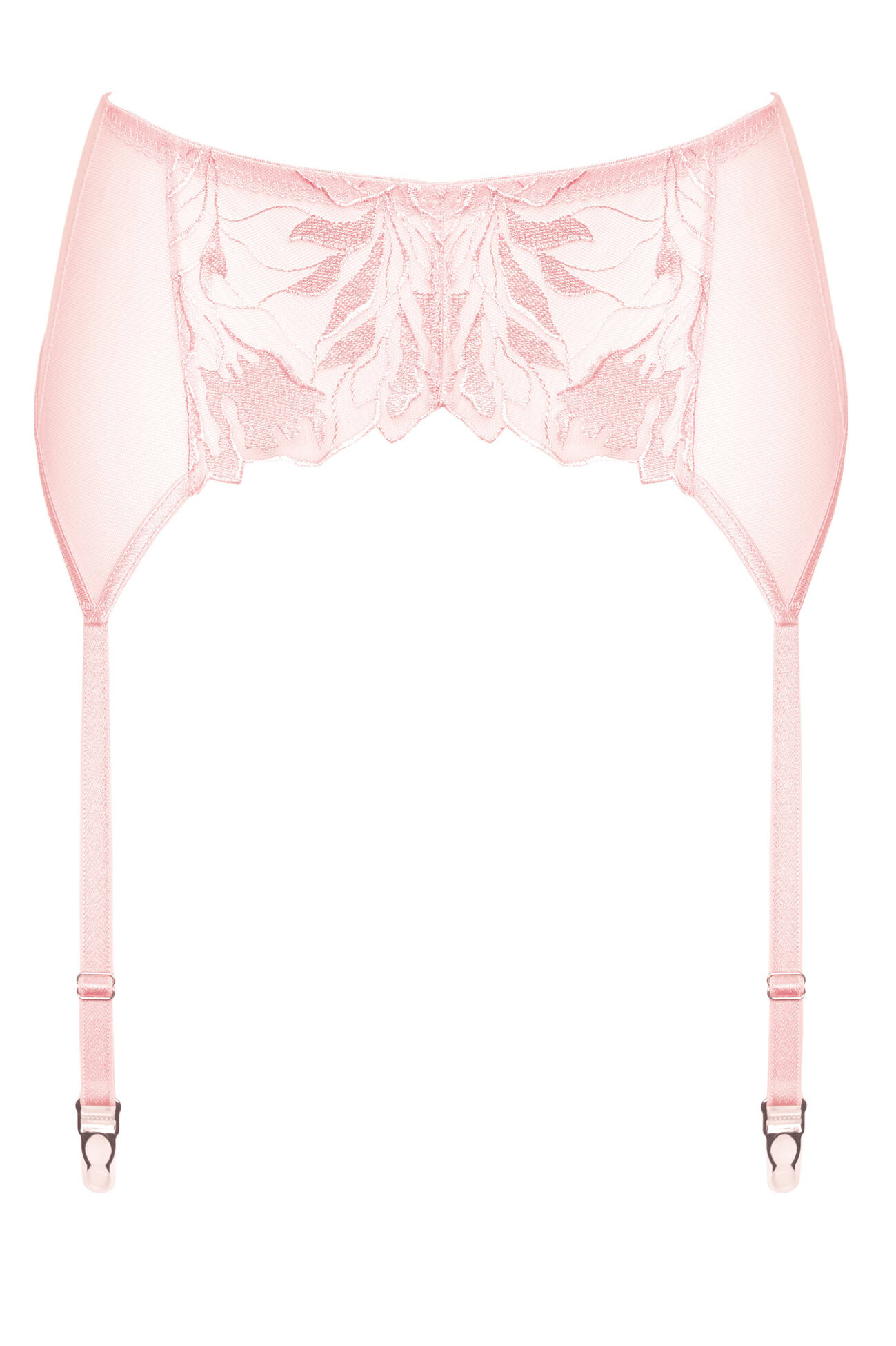 Coco embroidered garter belt pink