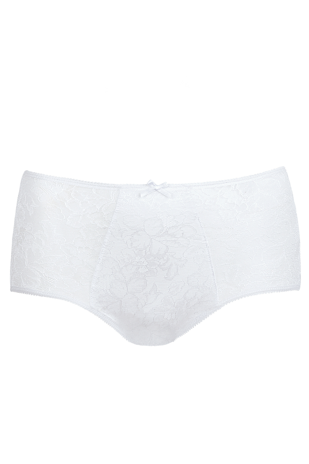 Coquette, Highwaisted Lace Panty, Style 217x, White, OS/XL