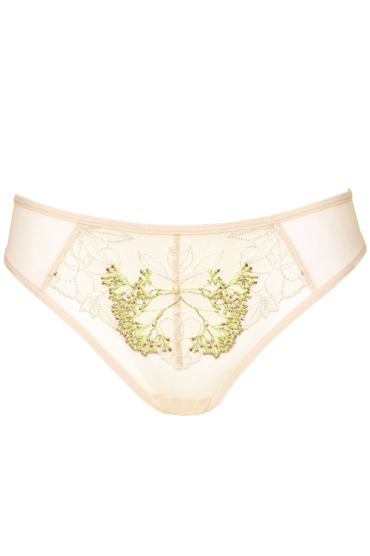 Soleil embroidered brazilian thong