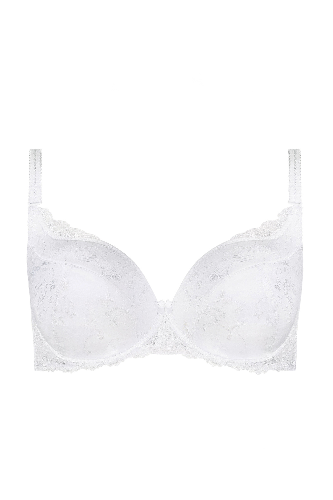 Gorteks Linda padded bra with lace white white Classic collection
