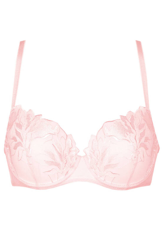 Coco embroidered soft bra pink