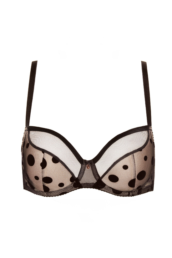 Daphne dotted tulle half padded bra