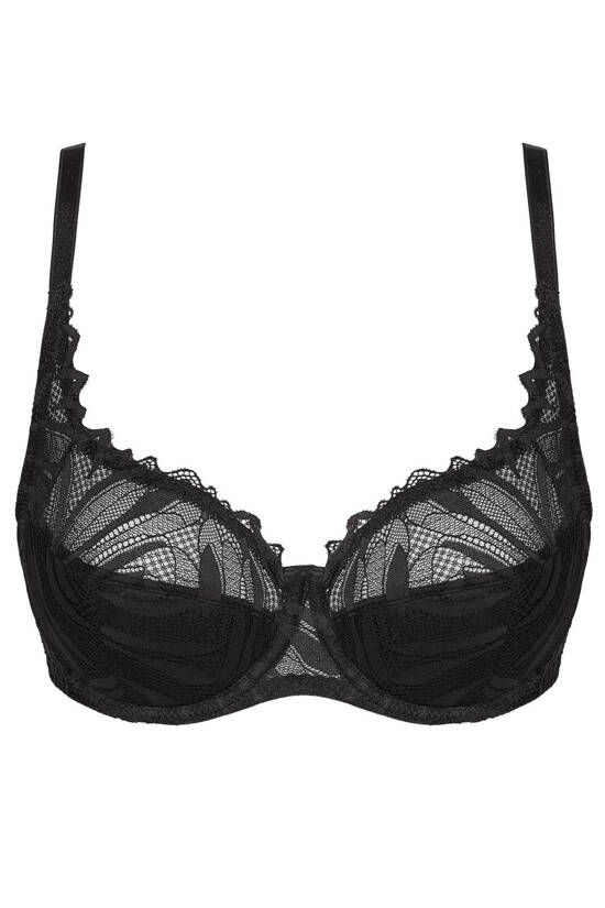 Eclipse lace half padded bra black