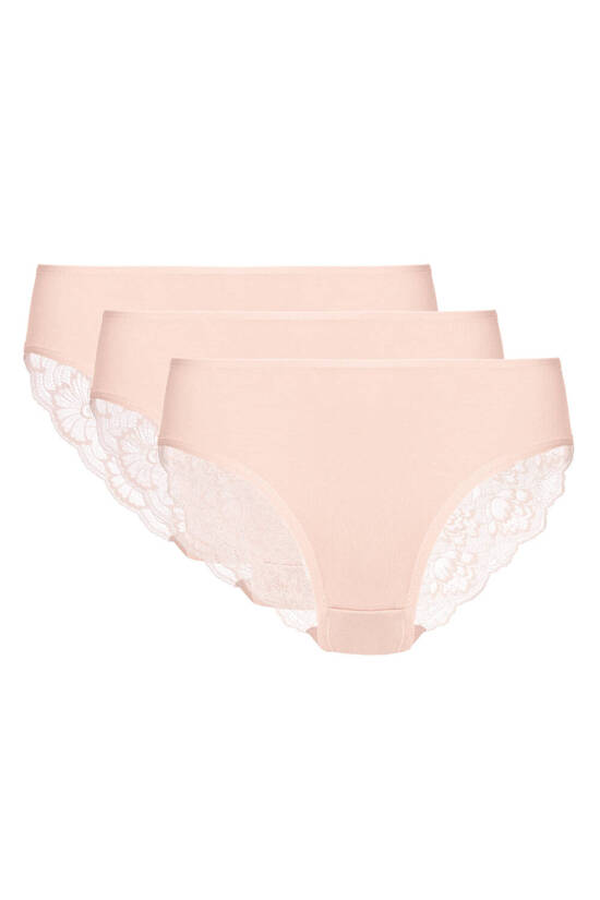 Emilia panty with lace back triple pack