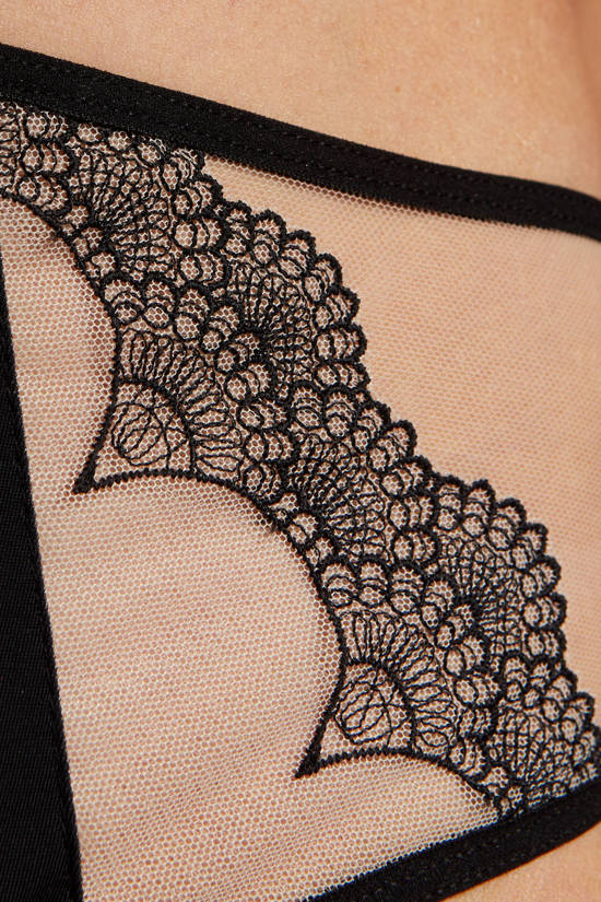 Heidi embroidered panty black