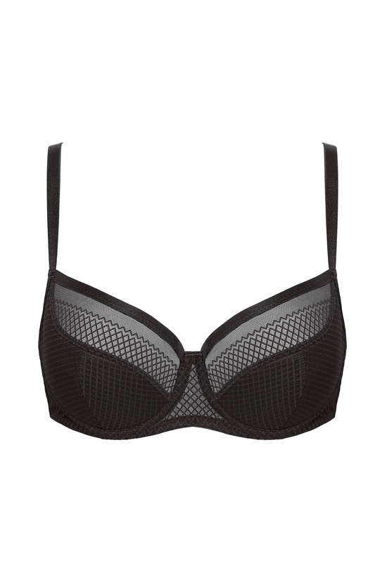 Holly lace half padded bra black