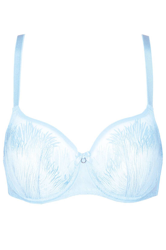 Mable soft bra with embroidery blue