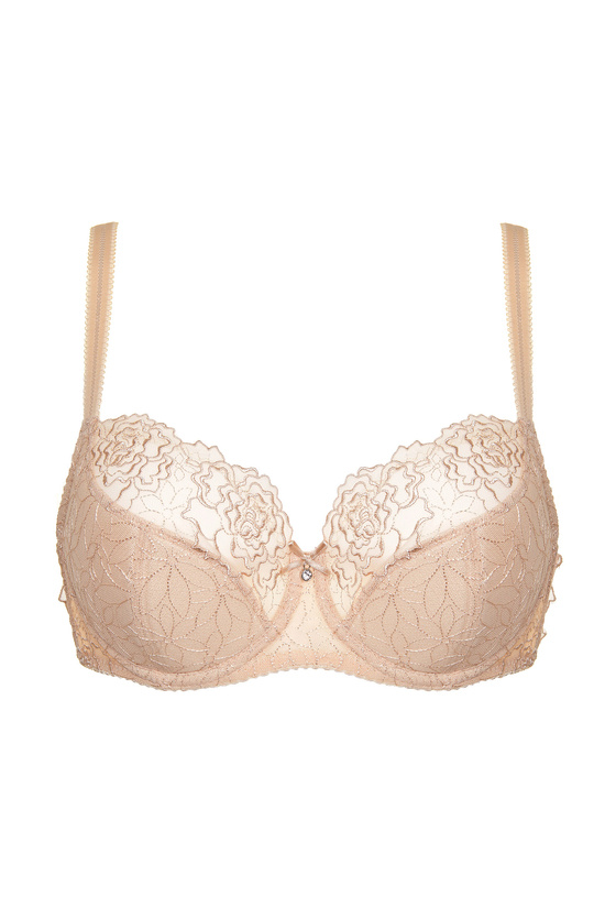 Pamela embroidered half padded bra