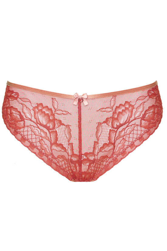 Pamela embroidered thong peach