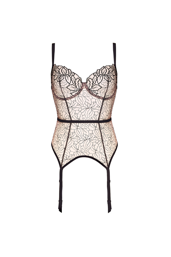 Rumi embroidered corset beige