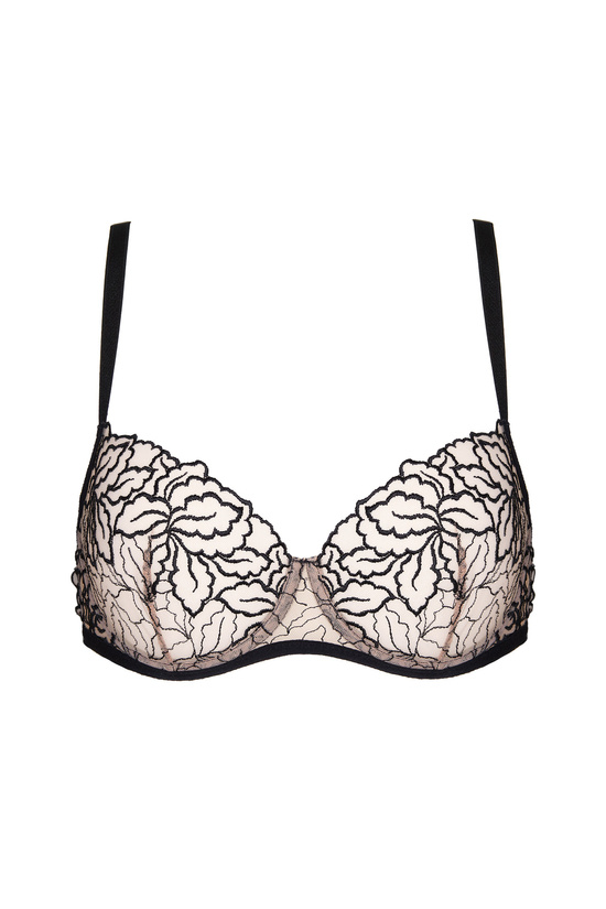 Rumi embroidered soft bra beige