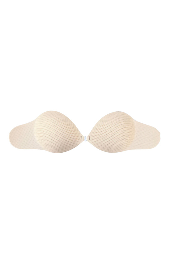 Self-adhesive push together bra