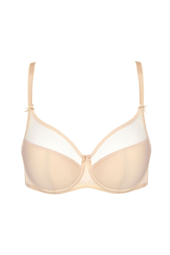 Zara classic half padded bra beige