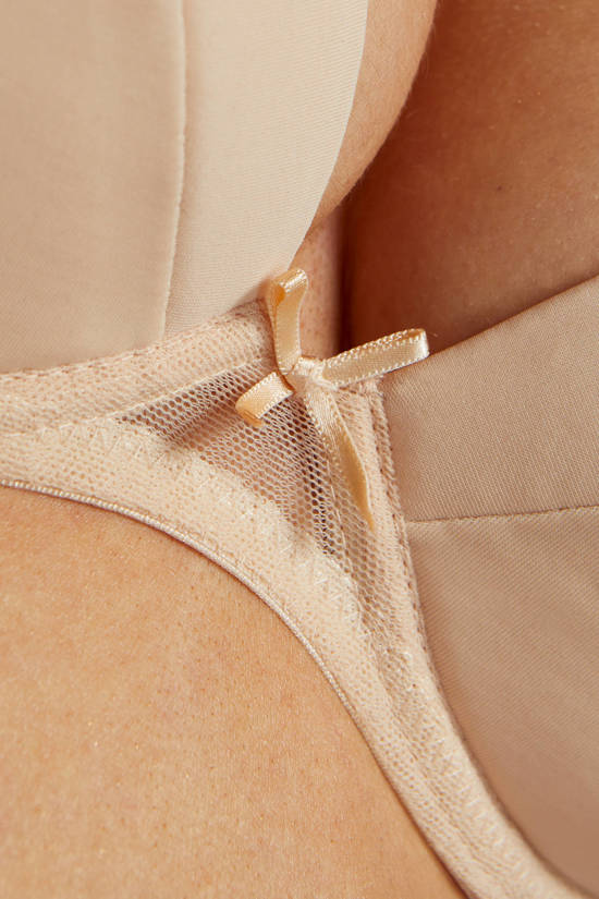 Zara plunge push-up bra beige