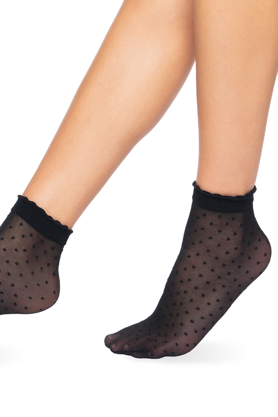 Polka dot short socks 20 DEN