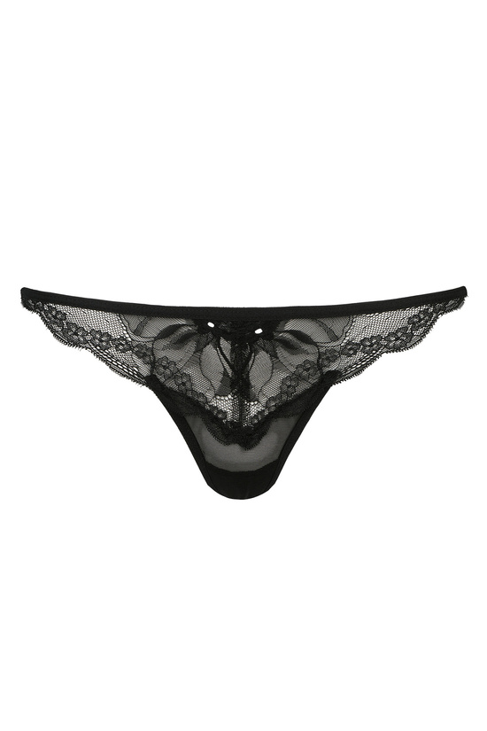 Charlize soft lace thong black