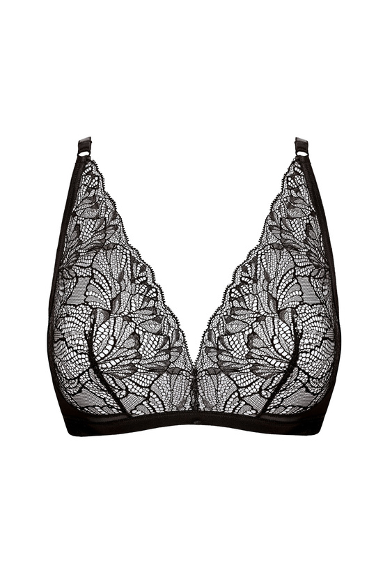 Harlow lace soft bra bralette black