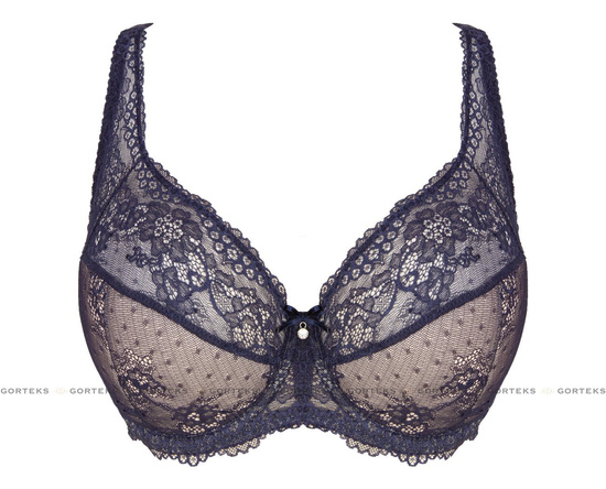 Scarlet lace half-padded navy blue