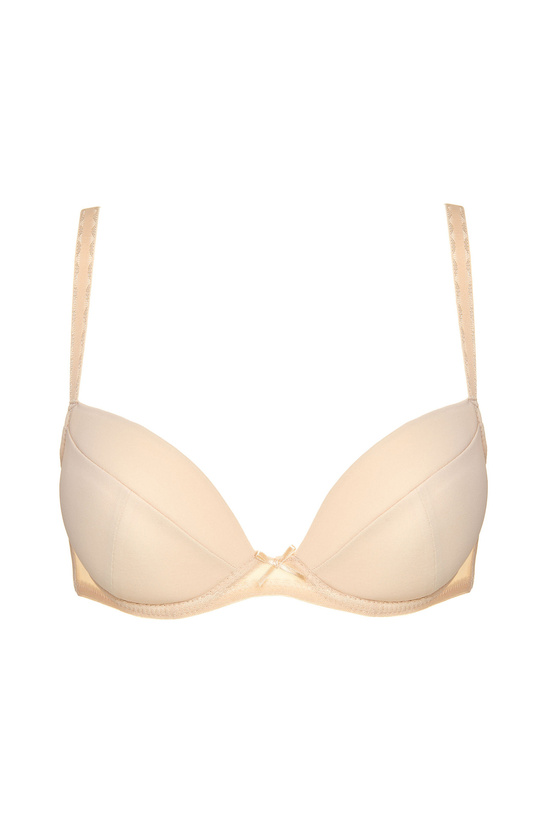 Zara plunge push-up bra beige