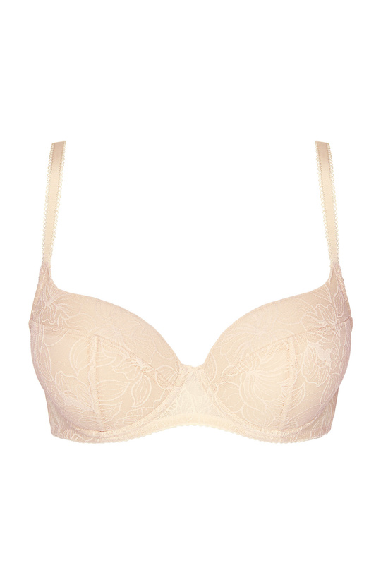 Lori floral lace padded bra beige