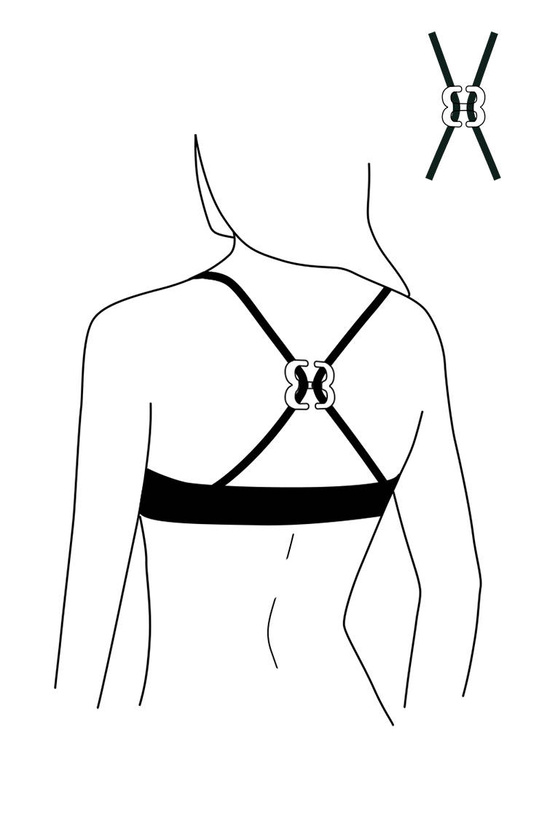 Bra straps clips transparent