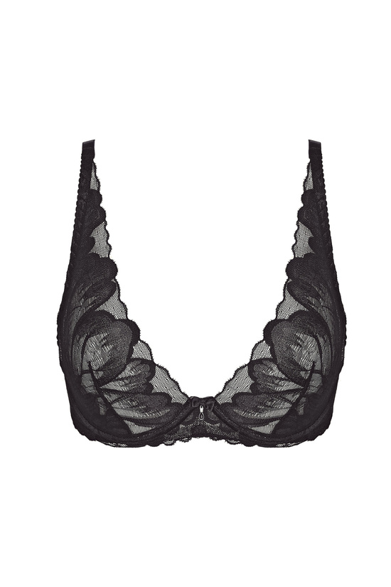 Moon lace soft bra black