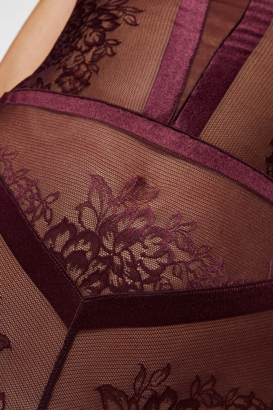 Porto lace body plum