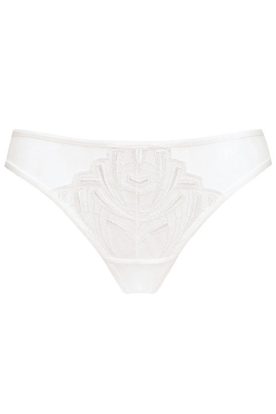 Angel embroidered thong white