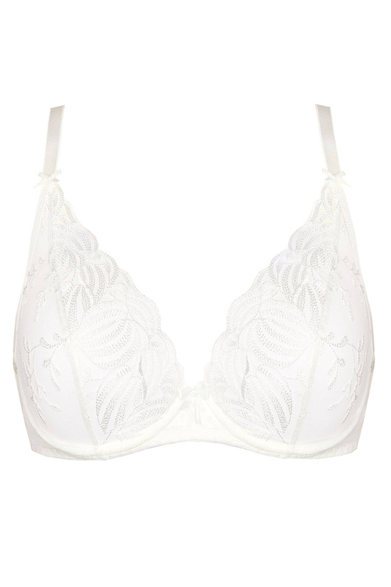 Cherie embroidered soft bra cream