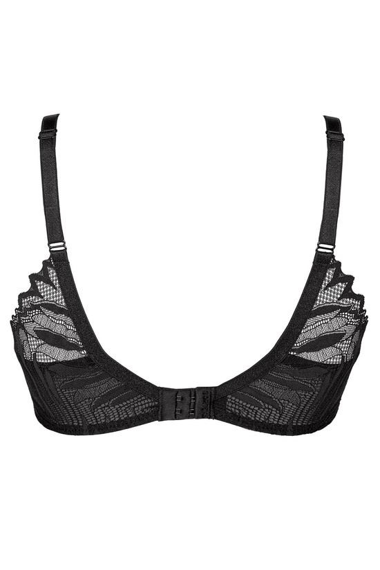 Eclipse lace half padded bra black