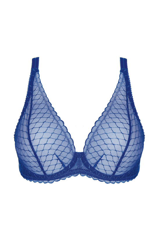 Marine soft bra with embroidery