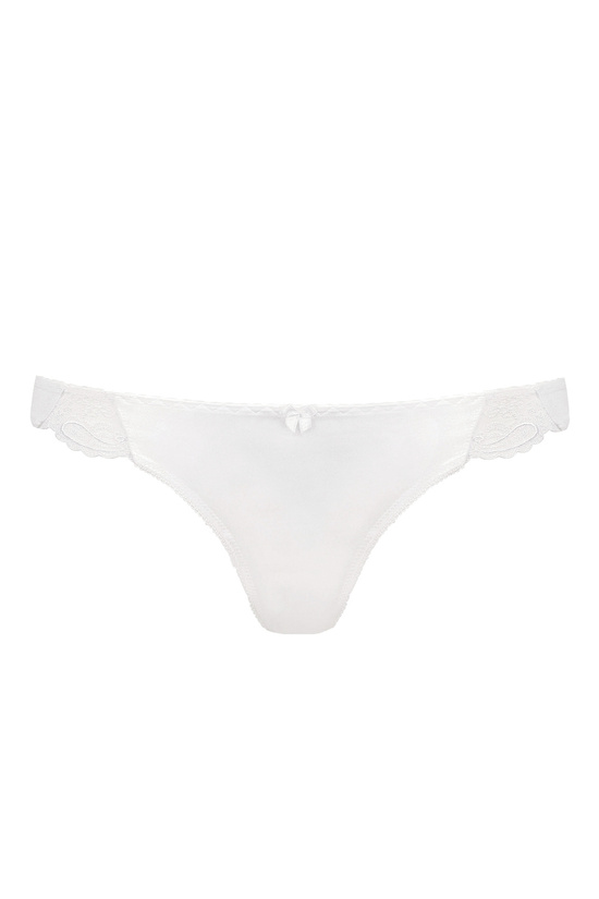 Yvette embroidered thong white