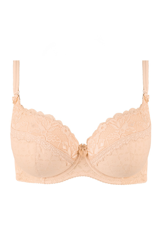 G-246 jacquard padded bra beige