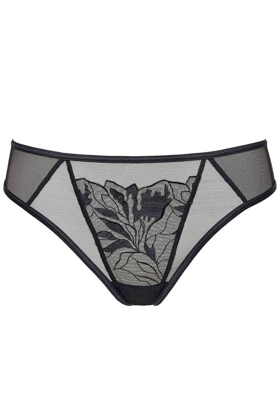 Coco embroidered thong black