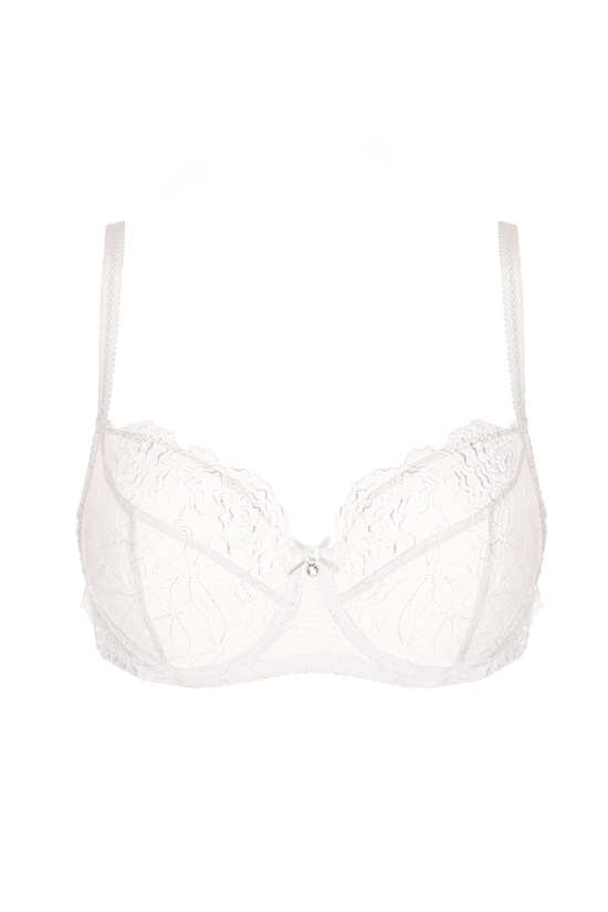 Pamela embroidered soft bra white