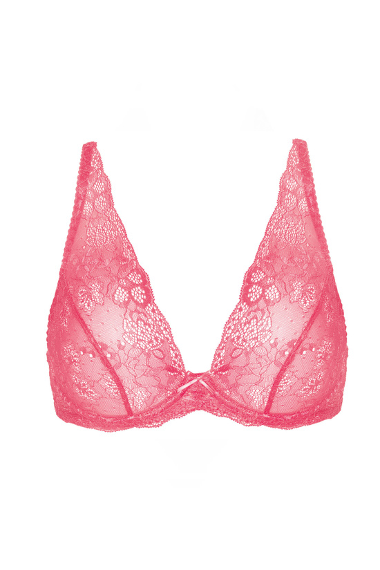 Pinky lace soft bra pink