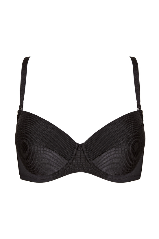 Andrea push-up bra soft fabric black