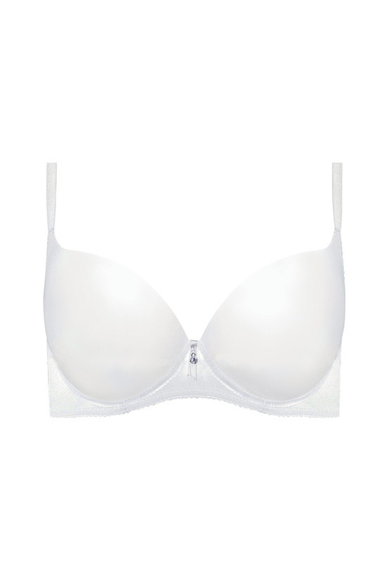 Carla moulded cup push-up bra white