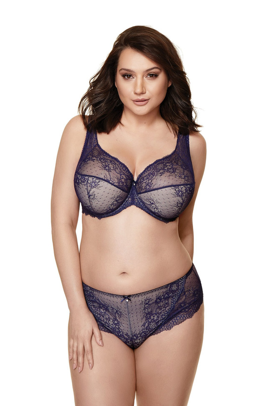 Scarlet lace half-padded navy blue