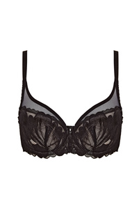 Moon lace padded bra black