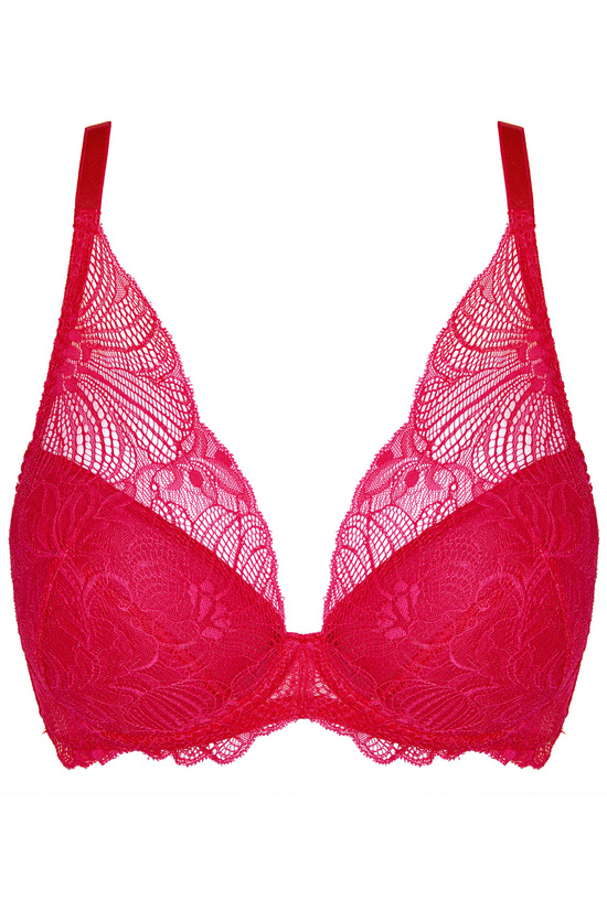 Rouge lace push-up bra red