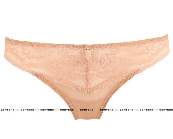 Nella lace thong beige