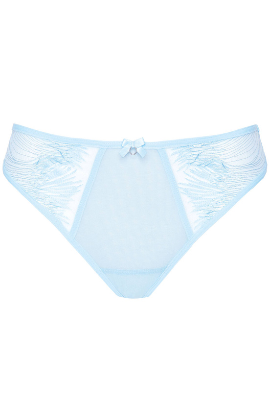 Mable thong with embroidery blue