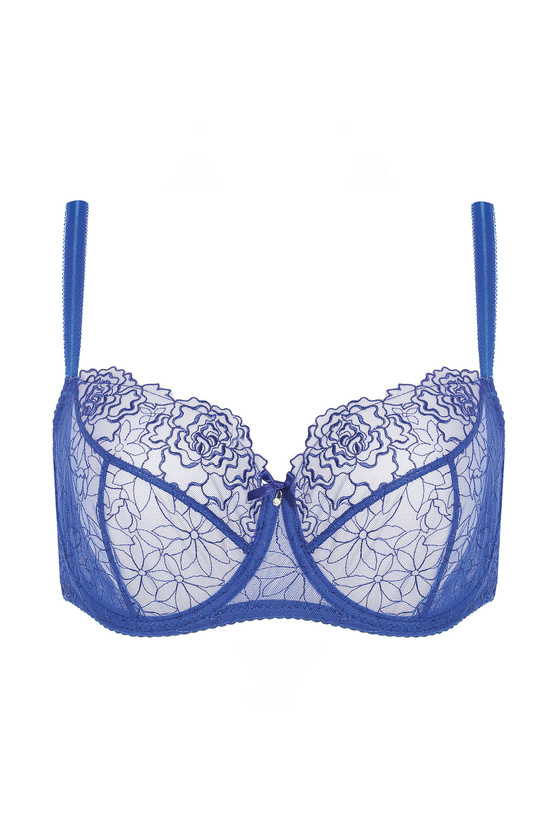 Pamela embroidered soft bra sapphire