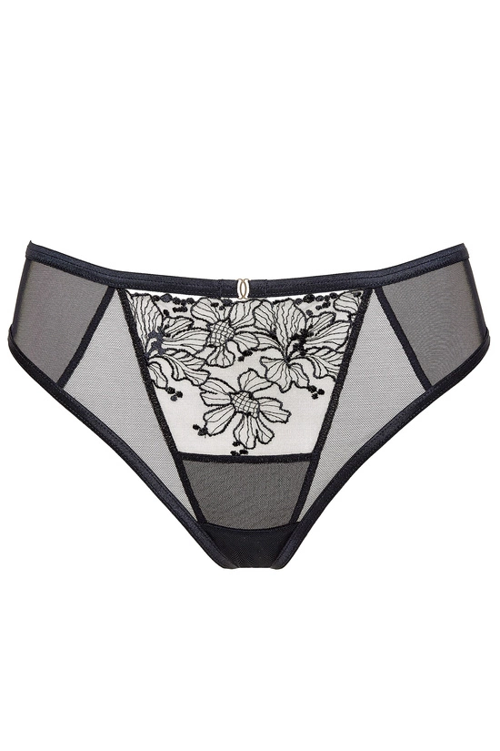 Fleur thong with floral embroidery