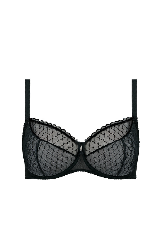 Adele soft embroidered bra black