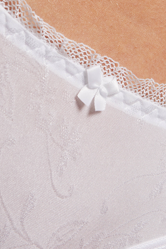 Linda panty with decorative bow white