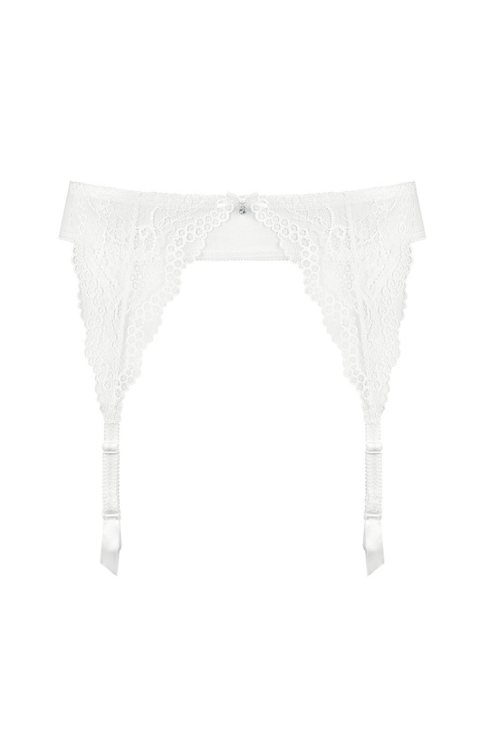 Scarlet lace garter belt white