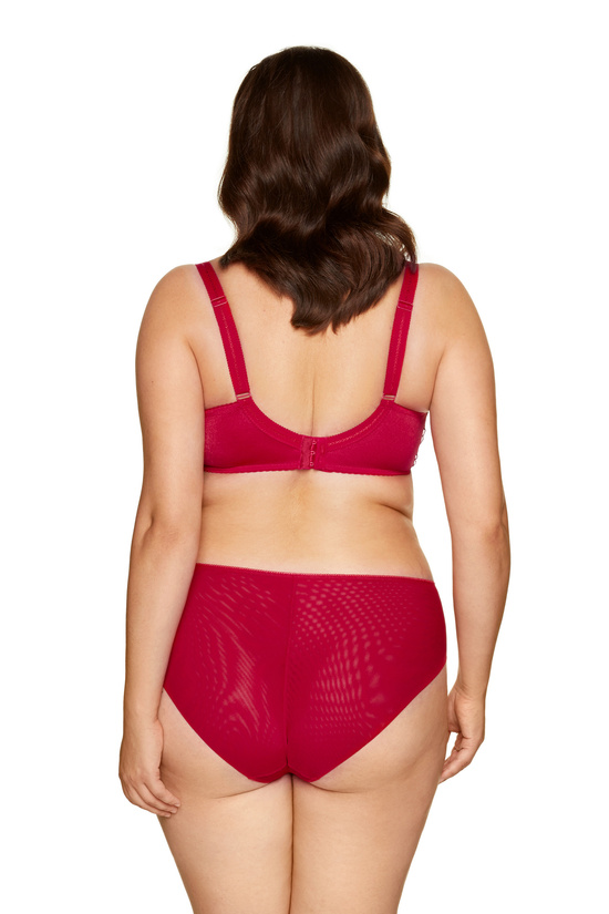 Pamela embroidered soft bra carmine