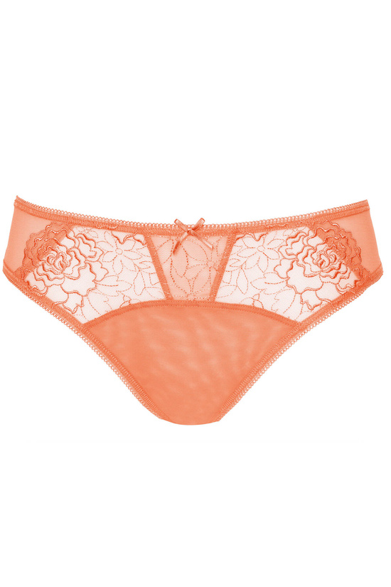 Pamela embroidered thong peach